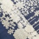 White Lace Fabric With 3D Flowers Heavy Sequin Pearls Decoration For Garment Sewing Woman Wedding Dresses Wholesale