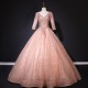 Bling Bling Pink Quinceanera Dresses Party Dress Elegant V-neck Lxuury Lace Ball Gown Classic Vestidos Customize Color