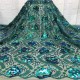 Luxury Sequins Lace Fabrics Emerald Purple Mesh Lace African Fabric Lace with Sequins for Women Wedding Party Dress