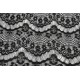 10 yards black Lace Fabric with pattern, Eyelash Design