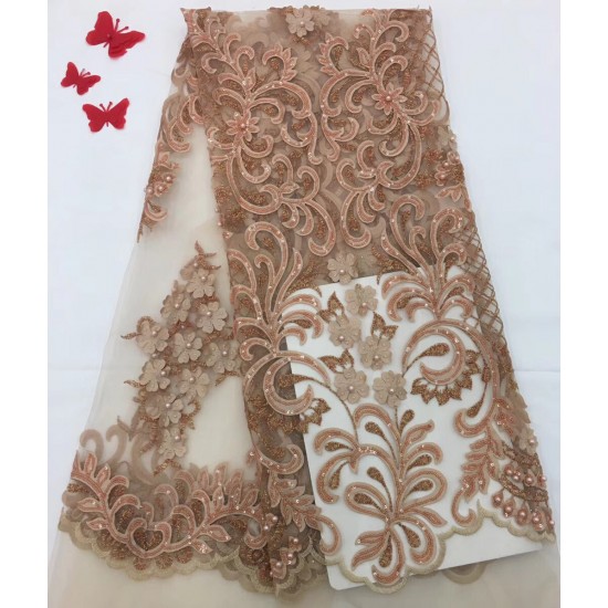 French Lace Fabrics 2018 African Tulle Lace Fabric With Stones High Quality Nigerian Lace Fabric For Party Dress R68