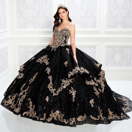 Black Quinceanera Dresses Ball Gown Sweetheart Sequins Appliques Beaded Puffy Cheap Sweet 16 Dresses