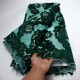 HFX French Velvet Lace Fabric 2021 High Quality Green African Tulle Lace Farics With Sequins for Nigerian Wedding Party F5075