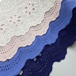 21CM Hot Sale Embroidery Cotton Lace Trim Ribbon for Handmade Cloth Border Guipure Webbing