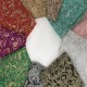 New French Floral Pattern Guipure Mesh African Sequins Net Lace Fabric 5 Yards Glitter Tulle for Wedding Dress Multi Colors