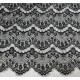 10 yards black Lace Fabric with pattern, Eyelash Design