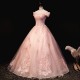  Quinceanera Dress 2021 Short Sleeve Off The Shoulder Floor-length Ball Gown Vintage Party Prom Quinceanera Dresses