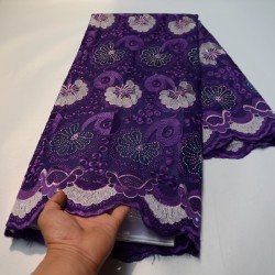 5 Yards High quality African Swiss Voile Lace for wedding clothes 100% Cotton Fabric with stones--P893714