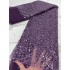 XIYA French 3d beads Lace Fabric 2021 High Quality Embroidery African Net Laces Nigerian Tulle Fabrics In Purple 4168B