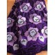 Purple Big cotton african wedding lace fabrics with stones high quality 5 Yards embroidery voile lace for big occasion B0188a