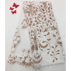 French Lace Fabrics 2018 African Tulle Lace Fabric With Stones High Quality Nigerian Lace Fabric For Party Dress R68