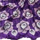 Purple Big cotton african wedding lace fabrics with stones high quality 5 Yards embroidery voile lace for big occasion B0188a