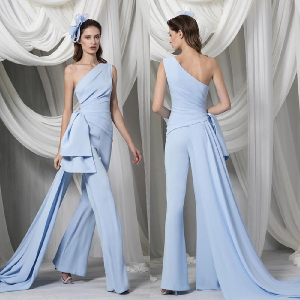 Royal Blue One Shoulder Jumpsuit Formal Jumpsuits For Prom 2023 Elegant  Satin Evening Gown For Chic Formal Occasions And Parties From Bridalstore,  $84.58