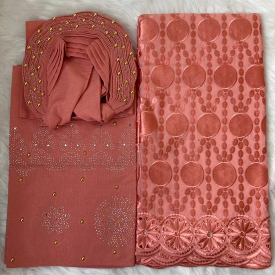 Dubai Fabrics 100%Cotton Swiss Voile Lace In Switzerland Nigerian gel headgear already made auto afro aso ebi gel aso oke